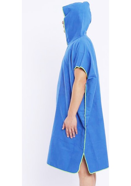 Sörf Panço Hızlı Kuruyan Değişen Robe Sörfçü Havlu Kapüşonlu Cape Açık Mavi (Yurt Dışından) fırsatları