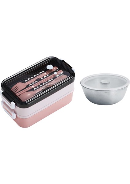 Bento Box Öğle Yemeği Kutuları Çorba Kasesi ile Mutfak Eşyaları ile Gıda Depolama Pembe Çorba Kasesi (Yurt Dışından)