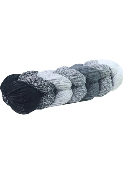 Spagettiyarn Makrome Ombre Kristal