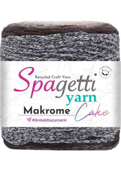 Spagettiyarn Makrome Cake Natural Taş Rengi fiyatları