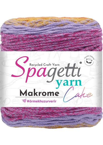 Spagettiyarn Makrome Cake Lolipop