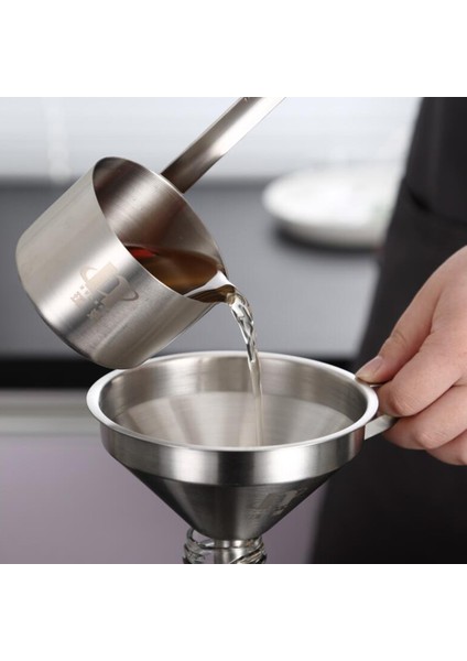 Gümüş Ton Paslanmaz Asılı Dökme Ölçü Şarap Kaşık Kepçe W / Kanca 250ML (Yurt Dışından)