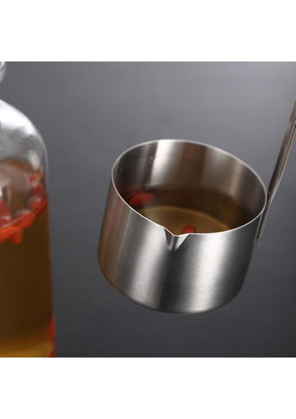 Gümüş Ton Paslanmaz Asılı Dökme Ölçü Şarap Kaşık Kepçe W / Kanca 250ML (Yurt Dışından)