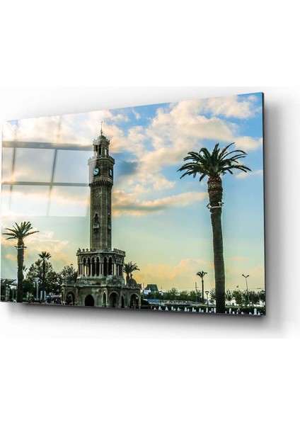 Izmir Saat Kulesi Cam Tablo