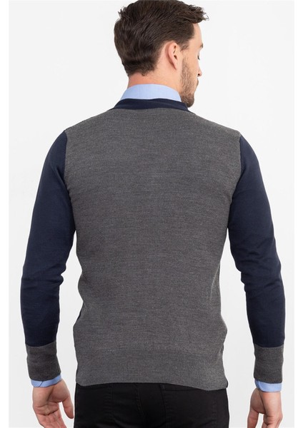 Lacivert Düğmeli Pamuklu Erkek Hırka fırsatları