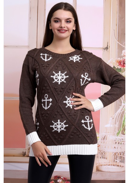 CM8-1058 Denizci Desen Triko Kahve fırsatları