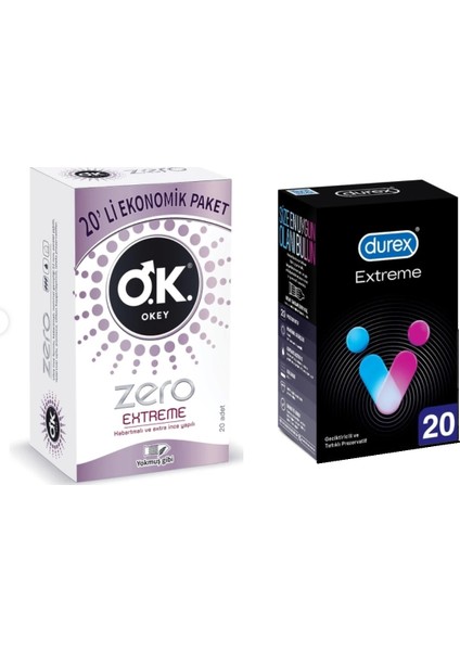 Extreme 20 Li Prezervatif +Durex Extreme 20 Li Prezervatif Set