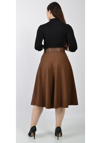 Bayan 75 cm Boyunda Kışlık Kloş Etek Soralline 780 Kahve fiyatları