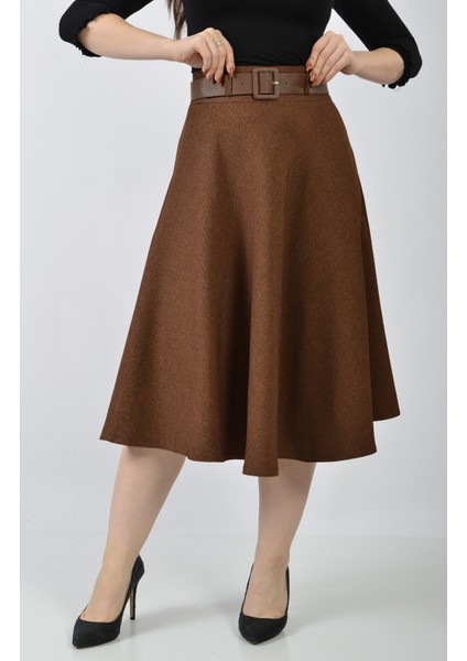Bayan 75 cm Boyunda Kışlık Kloş Etek Soralline 780 Kahve fırsatları