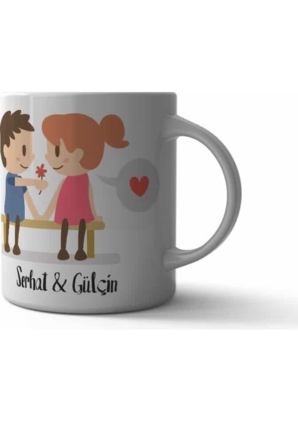 Sevgili Karikatür Kupa Bardak