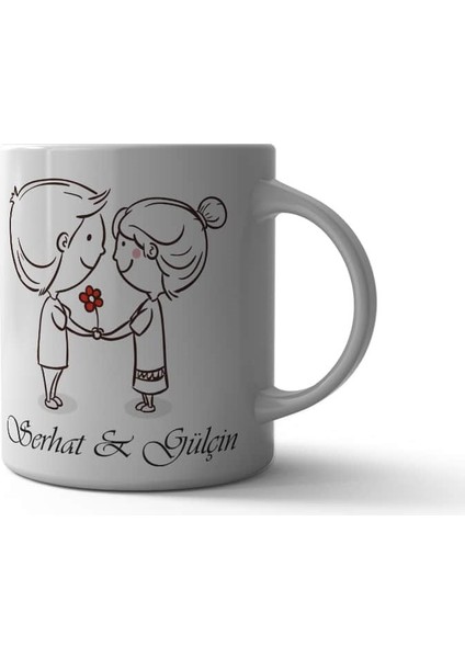 Sevgili Karikatür Kupa Bardak