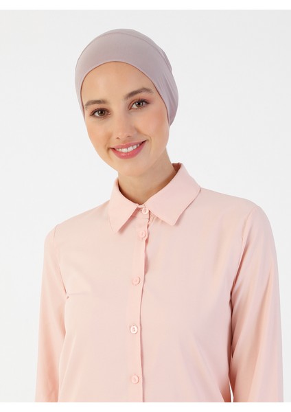 Nefes Alan Kumaş Pratik Boru Bone - Duman Gülü - Ecardin