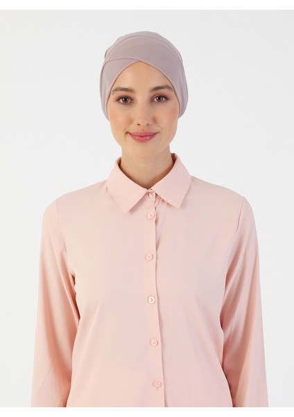 Nefes Alan Kumaş Pratik Çapraz Boru Bone - Duman Gülü - Ecardin modelleri