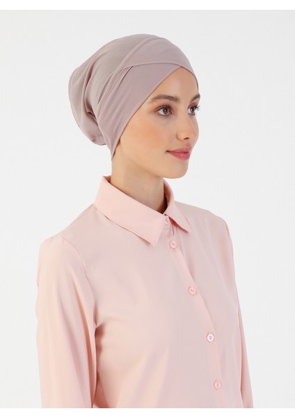 Nefes Alan Kumaş Pratik Çapraz Boru Bone - Duman Gülü - Ecardin fırsatları