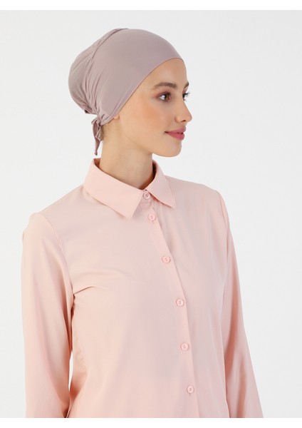 Nefes Alan Kumaş Geniş Ebatlı Bağcıklı Bone - Duman Gülü - Ecardin fırsatları