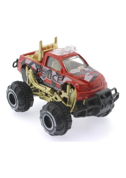 Çek Bırak Mini Off Road Kırmızı Polis Aracı