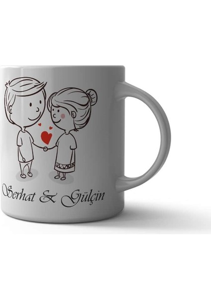 Sevgili Karikatür Kupa Bardak