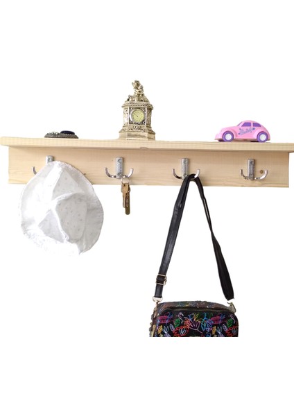 Doğal Ahşap Elbise Duvar Askısı El Yapımı Çam Ağacından Raflı Askılık Dörtlü (Sekizli)Şemsiyelik fiyatları