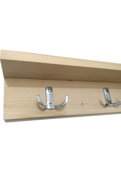 Doğal Ahşap Elbise Duvar Askısı El Yapımı Çam Ağacından Raflı Askılık Dörtlü (Sekizli)Şemsiyelik fırsatları