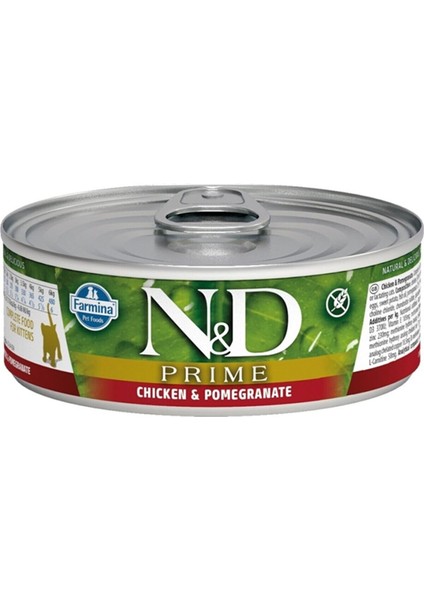 Nd Prime Tavuk ve Narlı Yavru Kedi Konservesi 80 gr x 3 Adet