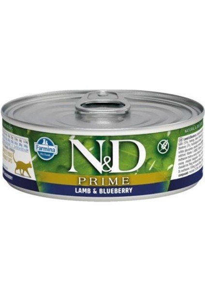 Nd Prime Kuzulu ve Yaban Mersinli Tahılsız Yetişkin Kedi Konservesi 80 gr x 3 Adet