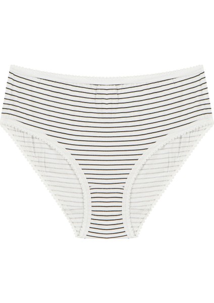 Siyah Beyaz Kız Çocuk Line 3lü Slip Külot modelleri