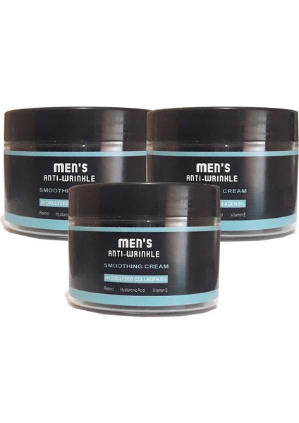 Men's Anti-Wrinkle Smoothing Cream Erkek Hasar Görmüş Hassas Ciltler Için Bakım Kremi 100 ml 3 Adet