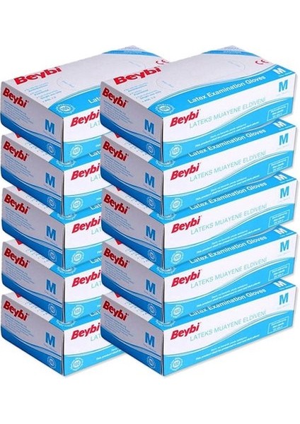 Lateks Eldiven Pudralı (10 Paket)