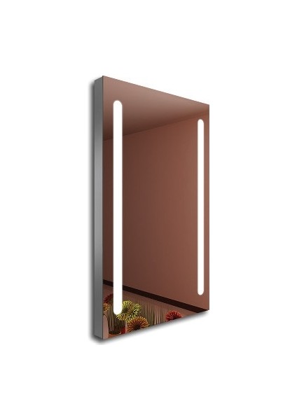 Ledli Ayna Metal Çerçeve On-Off Düğmeli 50 x 70 cm