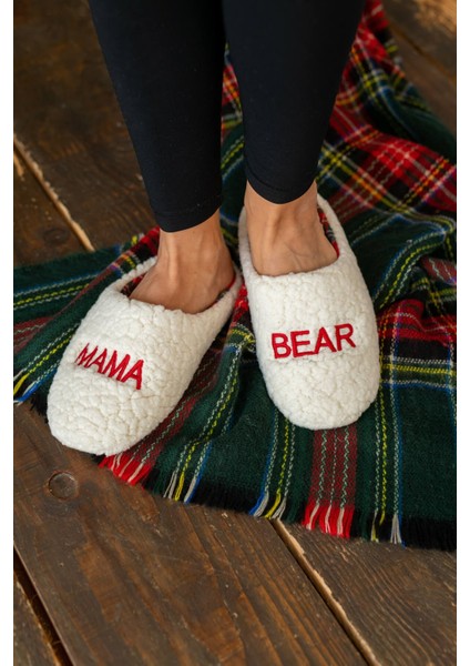 Mama ve Baby Bear Kürklü Anne-Bebek Panduf ve Terlik Seti fiyatları