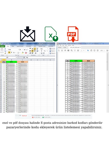 1000 Adet Upc Ean Gtin Barkodu Numarası Ürün Listeleme Barkodu