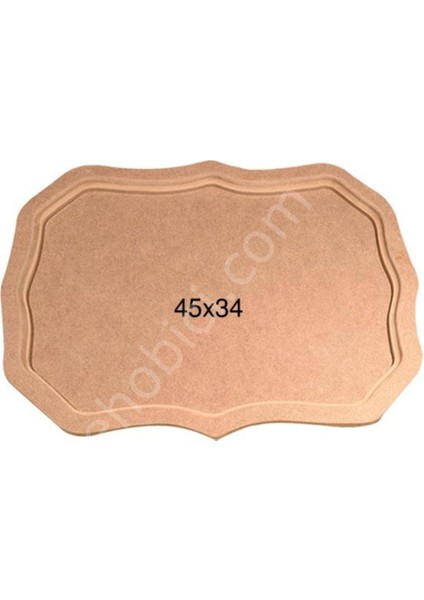 Dalgalı Tepsi Ahşap (Mdf) Obje T696