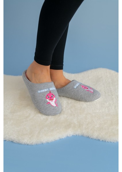 Mommy ve Baby Shark Anne-Bebek Panduf ve Terlik Seti modelleri