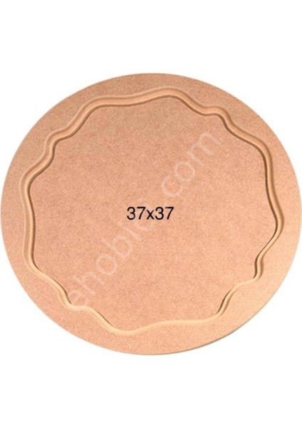Yuvarlak Tepsi Ahşap (Mdf) Obje T694