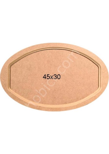 Oval Tepsi Ahşap (Mdf) Obje T695