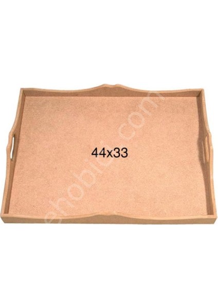 Kulplu Tepsi Ahşap (Mdf) Obje T721
