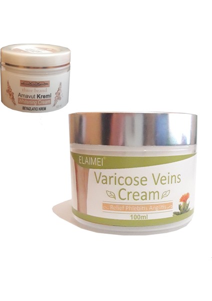 Varicose Veins Cream,diz,bacak Bakım Kremi + Three Brand Arnavut Aklık Kremi 100 ml