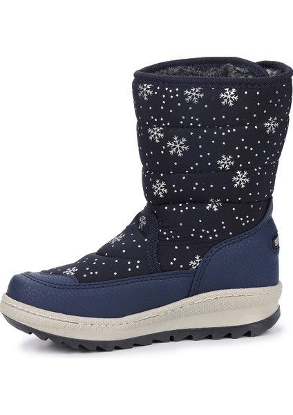 Lp 708090 Kar Desenli Cırtlı Kız Çocuk Kar Bot Ayakkabı Lacivert indirimleri
