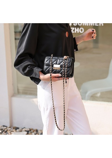 Kadınlar Içın Zincir Crossbody Çanta Moda Küçük Omuz Çantası Yeni Tasarımcı Pu Deri Lüks Bayan Çanta (Yurt Dışından) indirimleri