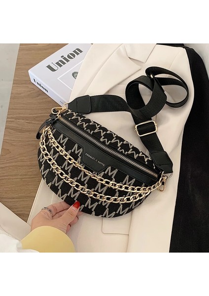 Katı Renk Zinciri Kadınlar Içın Küçük Fanny Paketleri Kış Modası Bel Paketleri Kadın Telefon Çantaları Kadınlar Göğüs Çantaları (Yurt Dışından) indirimleri