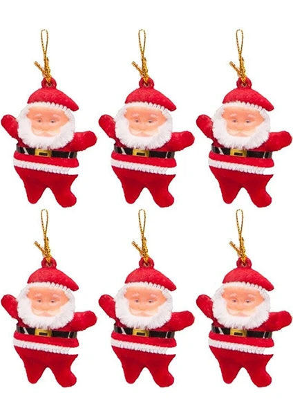 Yılbaşı Çam Ağacı Süsü Noel Baba 6'lı