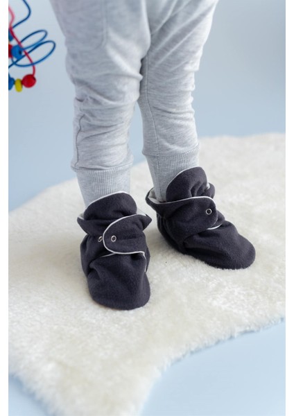 Kaydırmaz Tabanlı Pamuk Astarlı Çıtçıtlı Antrasit Panduf fiyatları