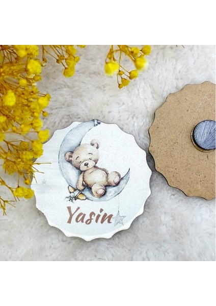 30 Adet Ahşap Magnet Bebek Liği Ayıcık Baskılı