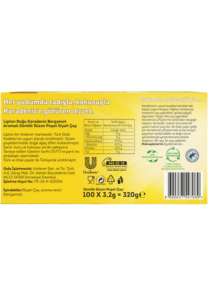 Demlik Poşet Çay Doğu Karadeniz 100'Lü