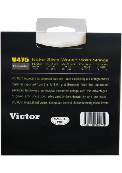 Keman Teli 4/4 V475 fiyatları