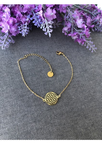 Çelik Yaşam Çiçeği Bileklik