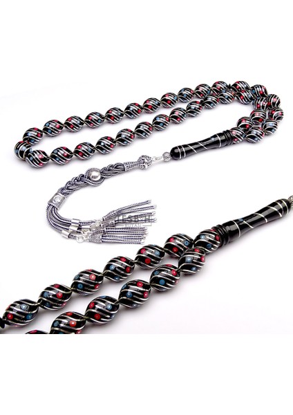 Usta Işi Gümüş Çeşmi Firuzemercan Işlemeli Oltu Taşı