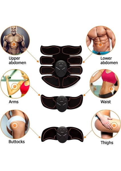 Ems Kablosuz Kas Stimülatörü Kas Toneri Vücut Kas Fitness Tonlama Kemeri Eğıtmen Karın Abs Kol Kalça Eğıtmeni (Yurt Dışından)