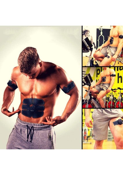 Ems Kablosuz Kas Stimülatörü Kas Toneri Vücut Kas Fitness Tonlama Kemeri Eğıtmen Karın Abs Kol Stimülatörü(Yurt Dışından)