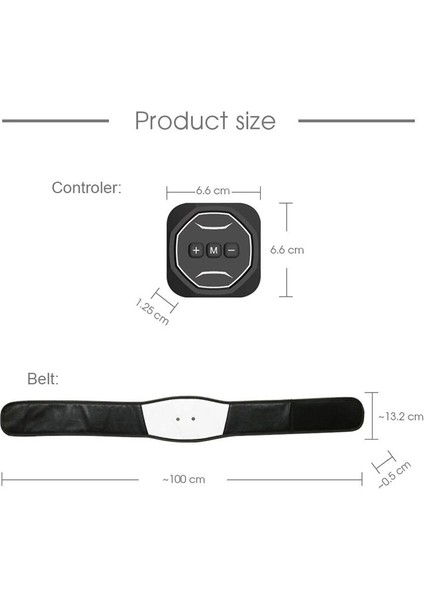 Ems Karın Zayıflama Elektronik Abs Kas Stimülatörü Tonlama Bel Eğıtmen Kaybı Kilo Yağ Vücut Masajı Ayarlanabilir Pu Kemer (Yurt Dışından)